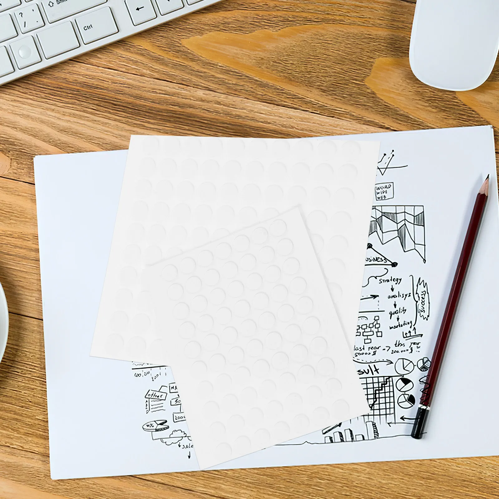 

10 листов прозрачного акрилового двустороннего клейкого материала высокой вязкости для настенных поделок и декораций, клейкие стикеры