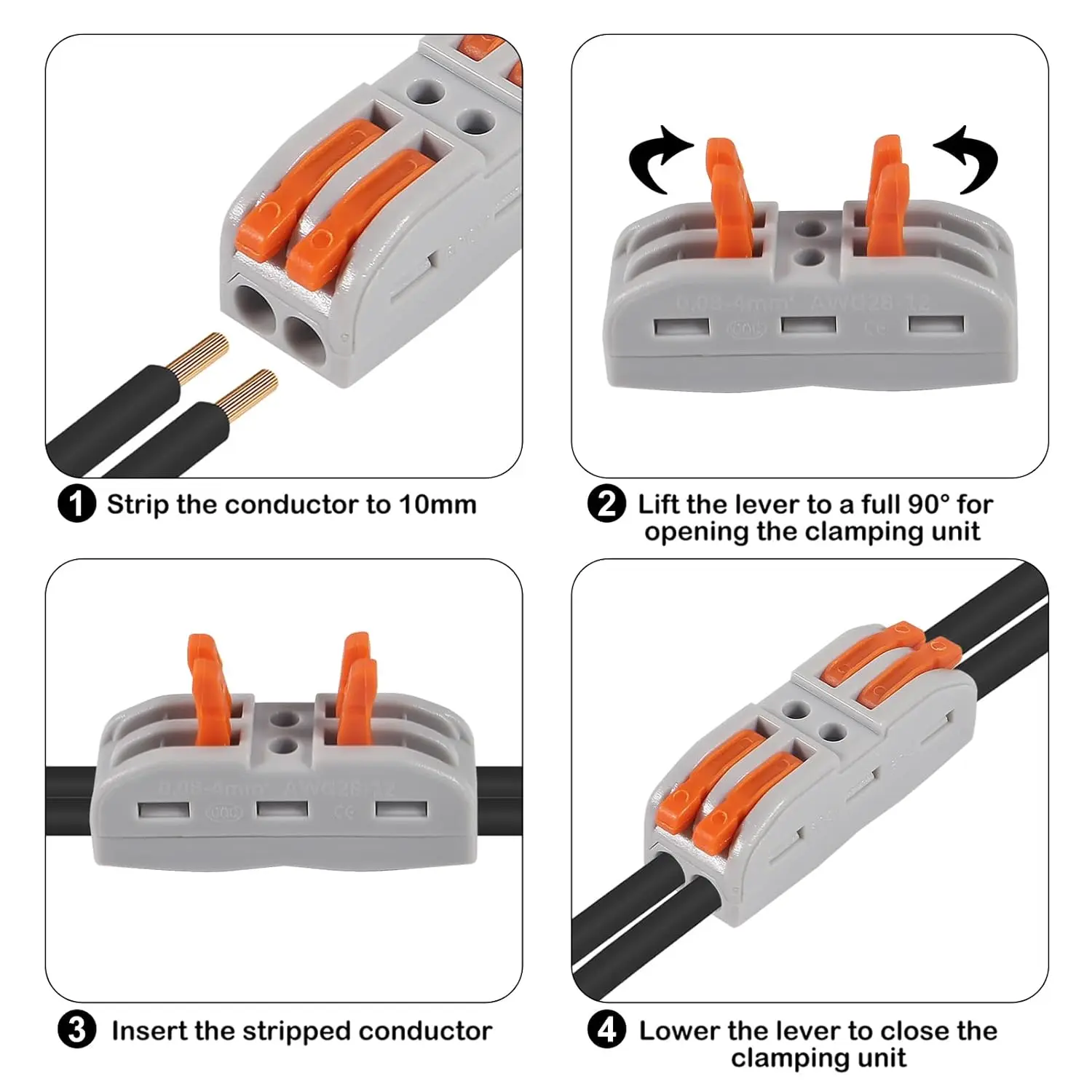 10pcs Quick Terminal Connector 212/213/214/215 Hard And Soft Wire Parallel Connector Connector Press The Wire Terminal PCT image 6