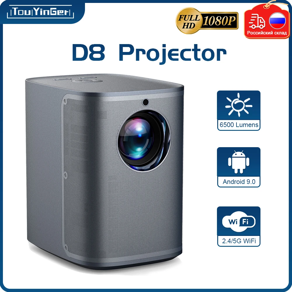 TouYinger D8 4K  1080P LED Beam Projector for Home Theater Android WiFi6 Video Projectors Movie Beamer Smart Tv