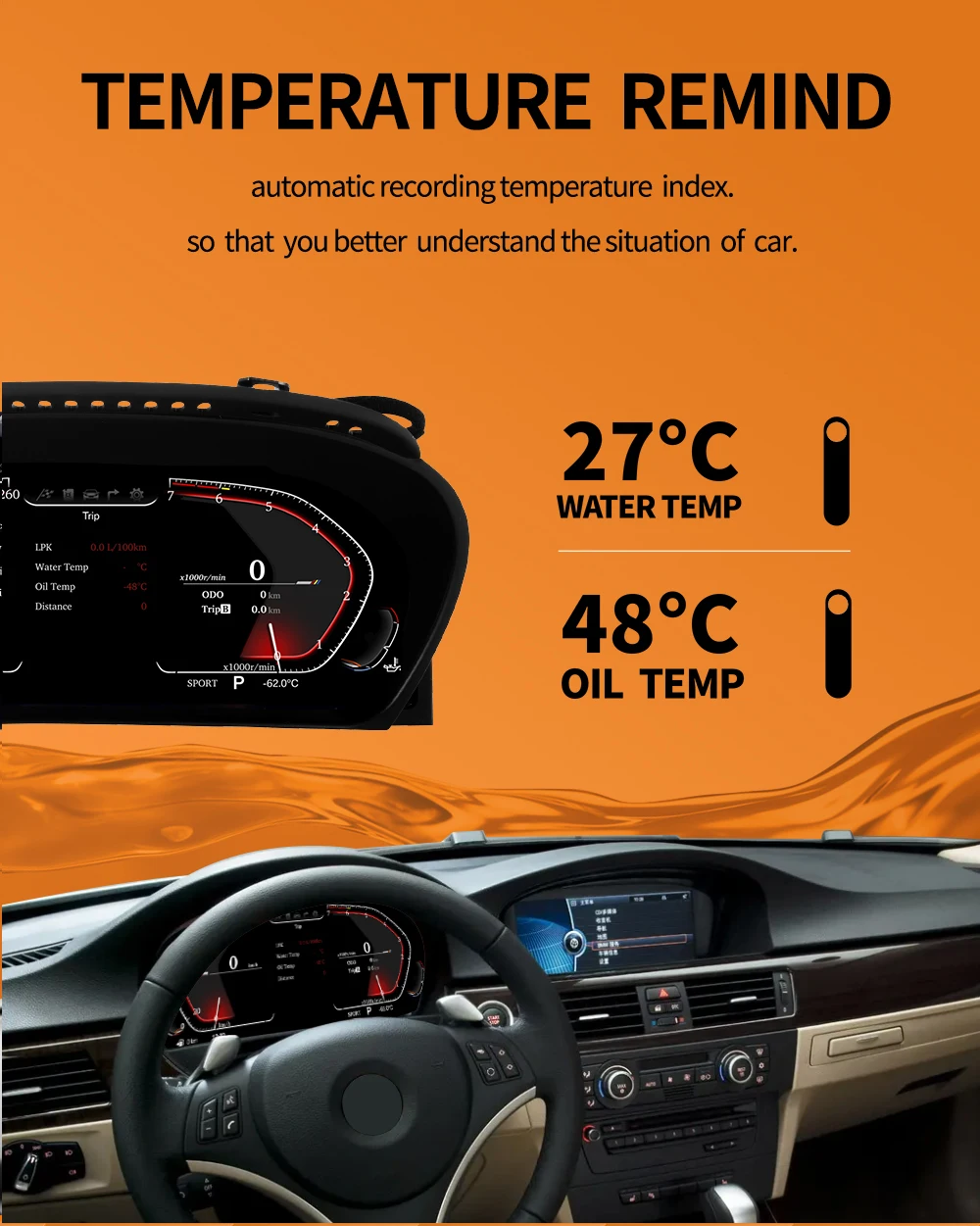 2025 Latest Original 3 Series E90 E91 E92 E93 Car Digital Cluster New LCD Speed Meter Dashboard