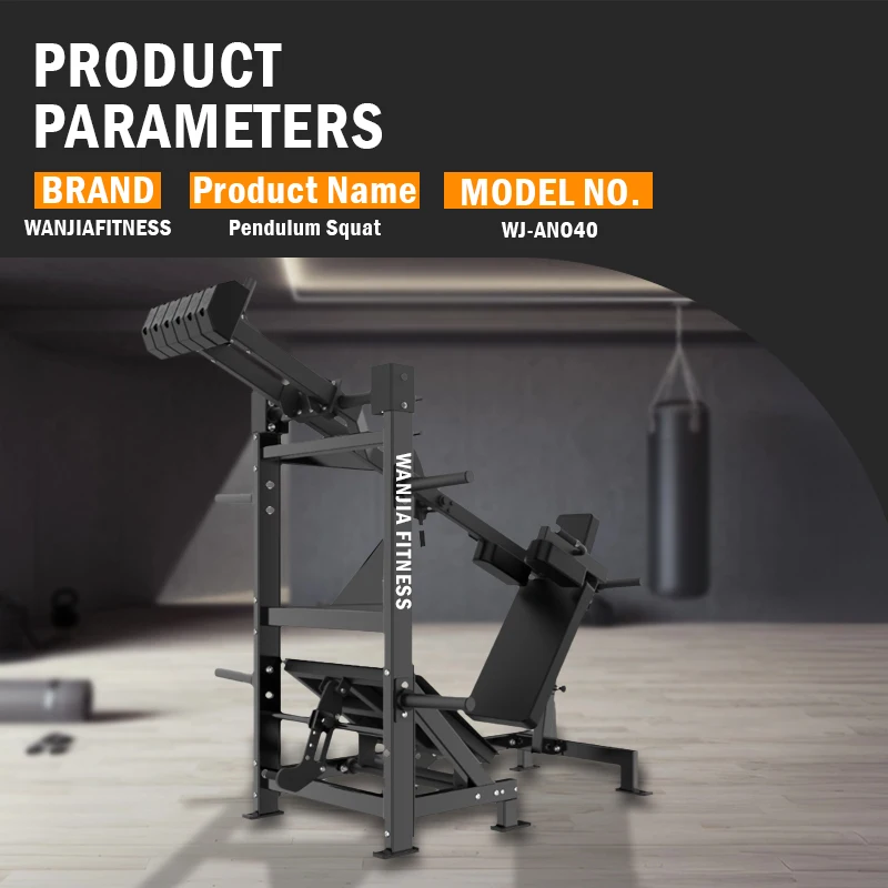 New Arriving Professional Gym Strength Training Fitness Equipment Plate Loaded Pendulum Squat for Workout