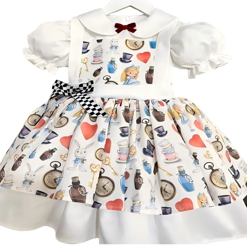 

0-12Y Baby Girl Summer Embroidery Vintage Princess Dress for Birthday Photography Holiday Eid B426