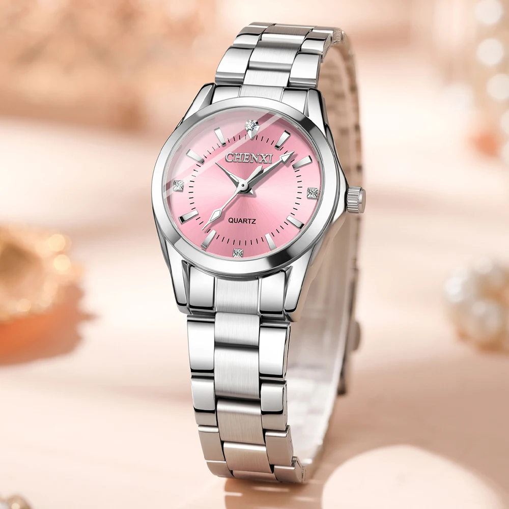 CHENXI Luxury Waterproof Women's Watches Luminous Ladies Watch for Female Quartz Stainless Steel Dress Women Watch