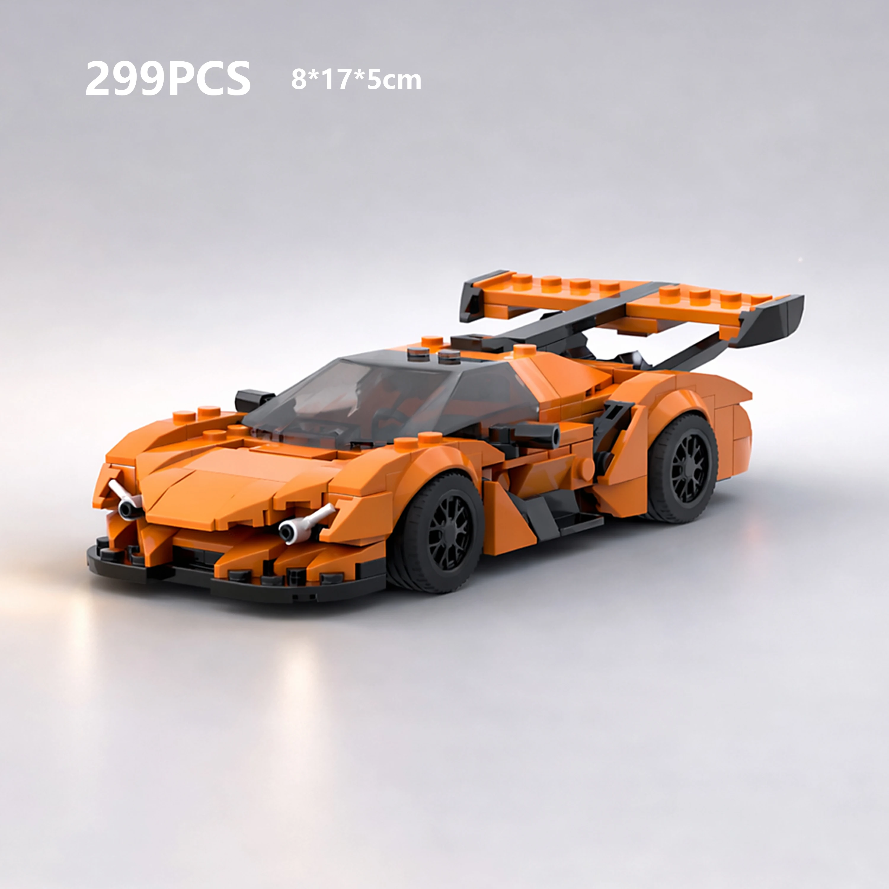 MOC Apollo Style Hypercar 299PCS 8 Stud Wide Small Bricks Building Blocks Model Assembly Toy Gift