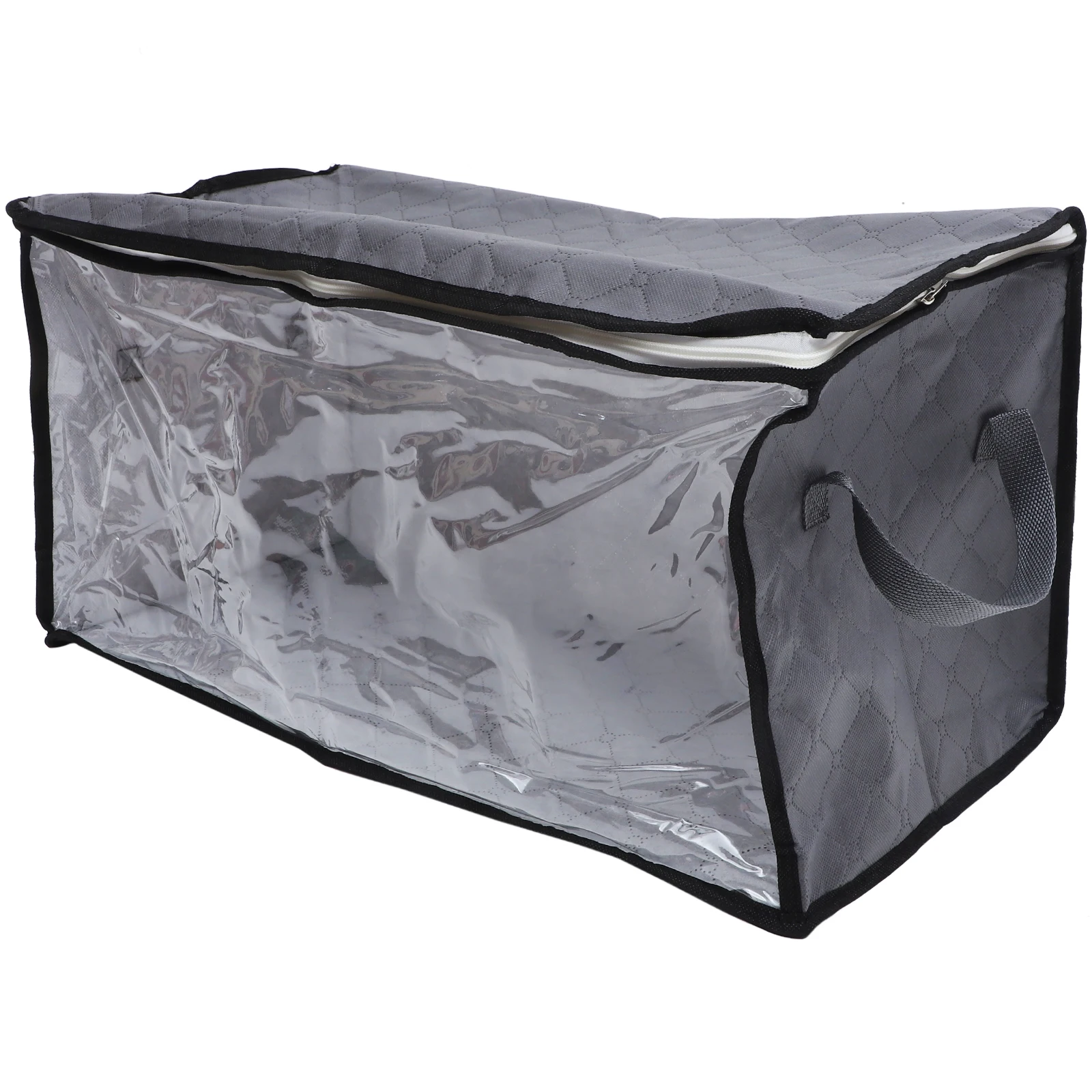 

Foldable Quilt Clothes Bag Large Capacity Wardrobe Boxes Grey Linen Travel Containers Seasonal Packing Bedding Toys Jackets