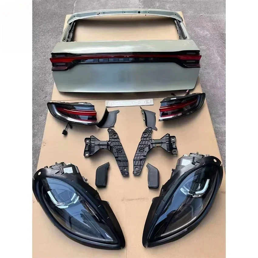 CZJF Rear Gate Tailgate for Macan 2010 2011 2012 2013 2014 Upgrade to 2021 Tail Light Red Black Color