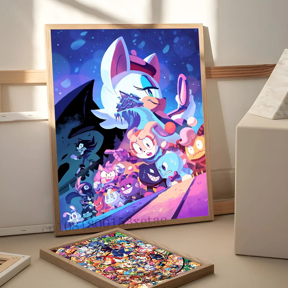 Video Games Sonics Poster Wall Art Home Decor Room Decor Digital Painting Living Room Restaurant Kitchen Art