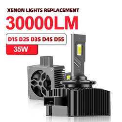 D2S LED Bulb 6000K 35W High Low Beam D1S D3S D4S Xenon Replacement Lights Super Bright Conversion Kit for Car with Xenon Bulb