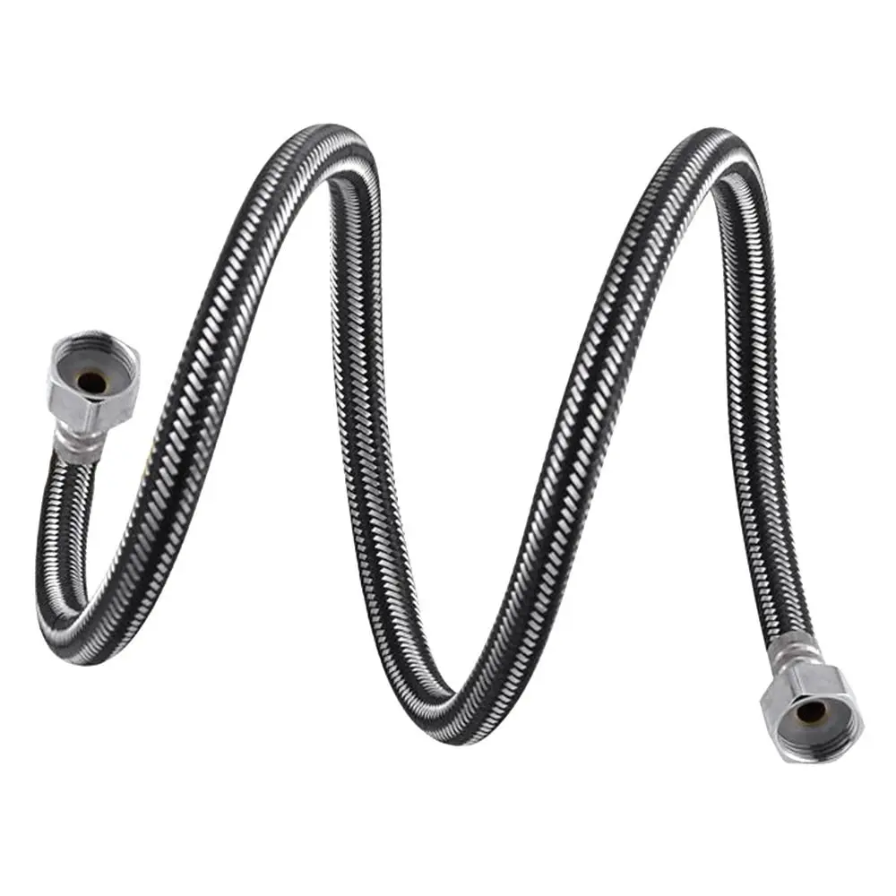 الفولاذ المقاوم للصدأ خرطوم مضفر مرن 1/2 بوصة 30-200 سنتيمتر صنبور انبوب ماء مانعة للتسرب واجهة عالمية أنبوب مدخل المياه #4