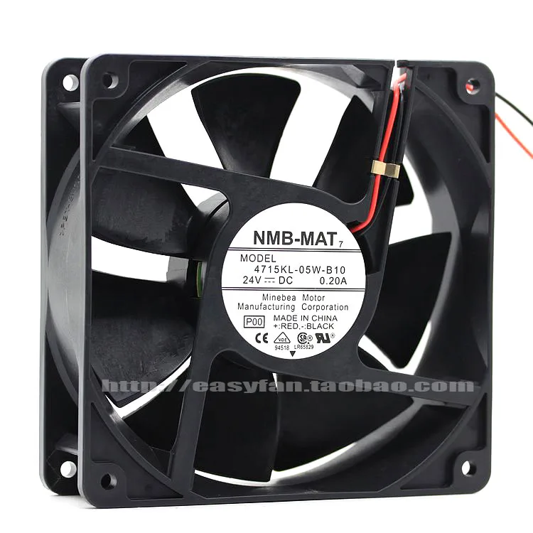 

NEW NMB-MAT Minebea 4715KL-05W-B10 12038 24V 0.2A Double Ball bearing Frequency converter cooling fan