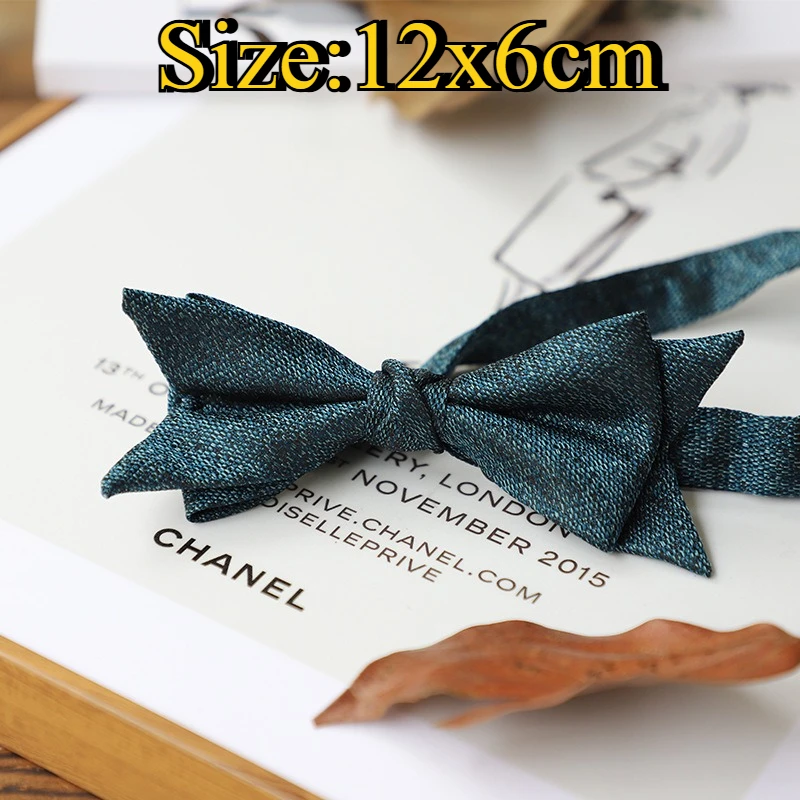 Vintage Narrow Personalized French Bow Tie White Peacock Blue Green Bowtie, Formal Accessory For Banquet, Host And Performance