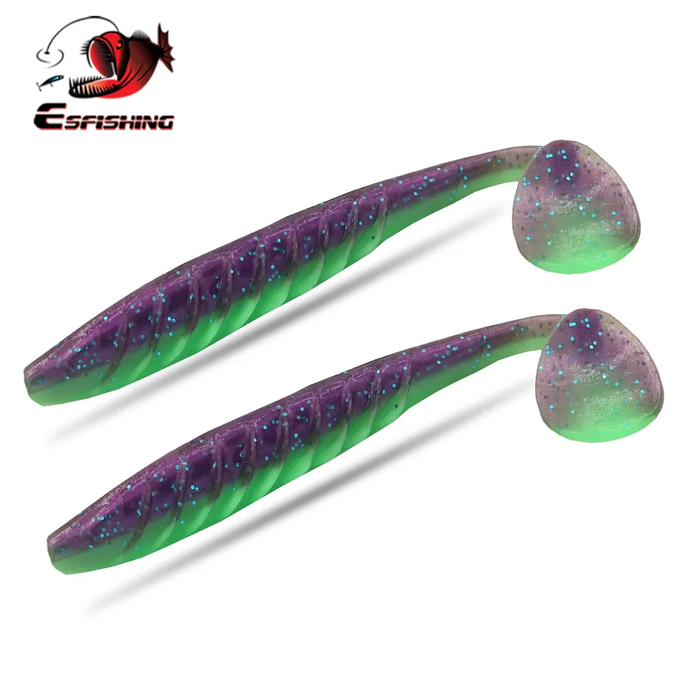 ESFISHING Soft Silicone Best Fish Bait Ripple Shad 100mm 125mm For Pike Fishing T Tail Pesca Artificial Fishing Lure Tackle