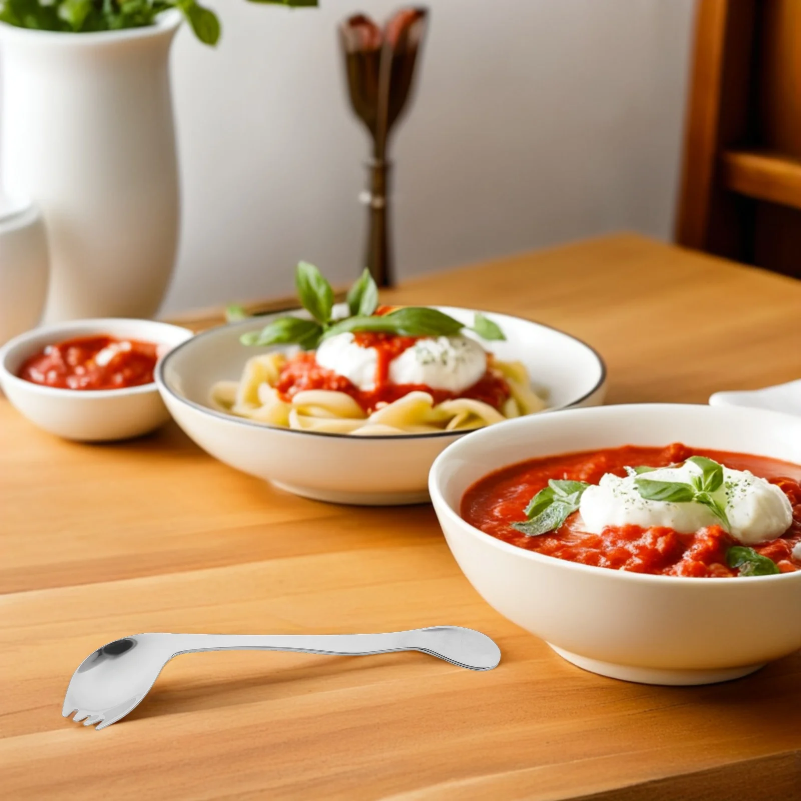 

Bendable Adaptive Fork Spoon For Elderly Ergonomic Curved Utensil Right Handed Auxiliary Eating Tool For Disabled Adults -