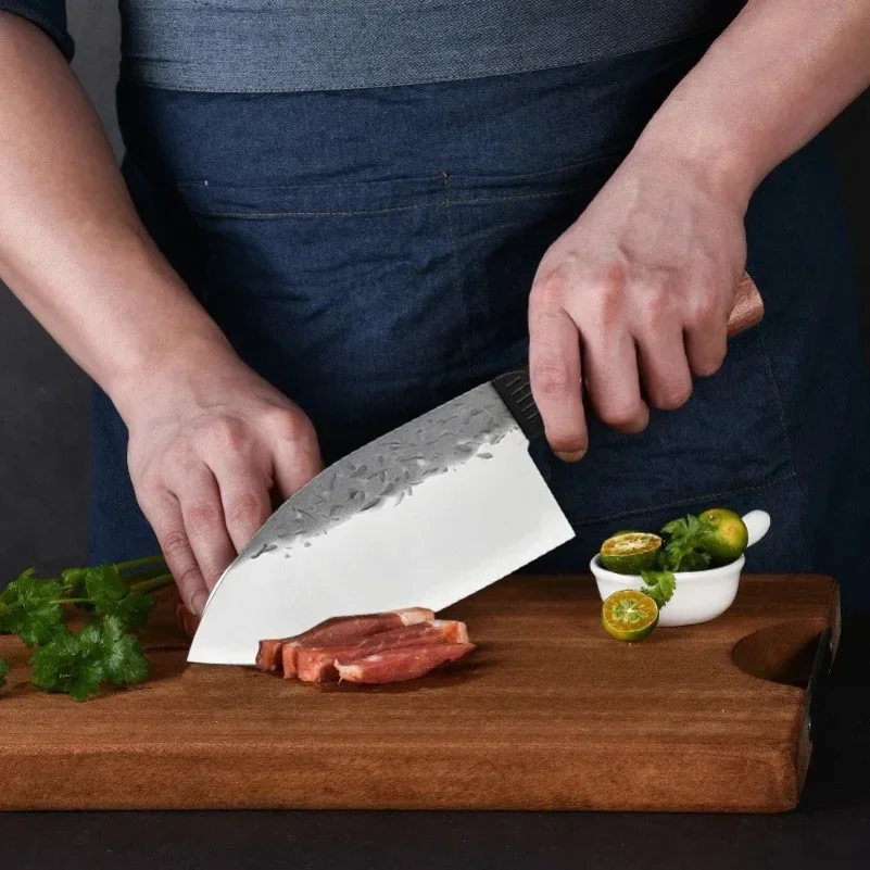 Hand Forged Butcher Boning Knife Fish Fillet Slicing Knife Ultra Sharp Kitchen BBQ Cutter Chef Cooking Tool with Wood Handle