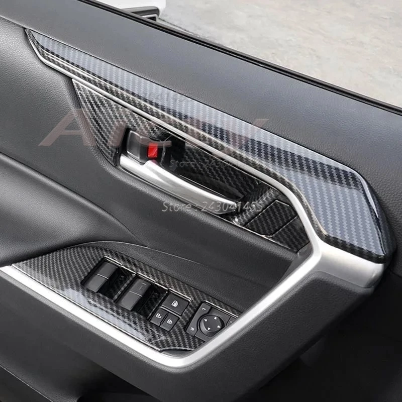 

For Toyota RAV4 RAV 4 2019-2021 2022 2023 2024 car Accessories LHD RHD Window Switch Button Cover Trim Inner Door Strip Panel