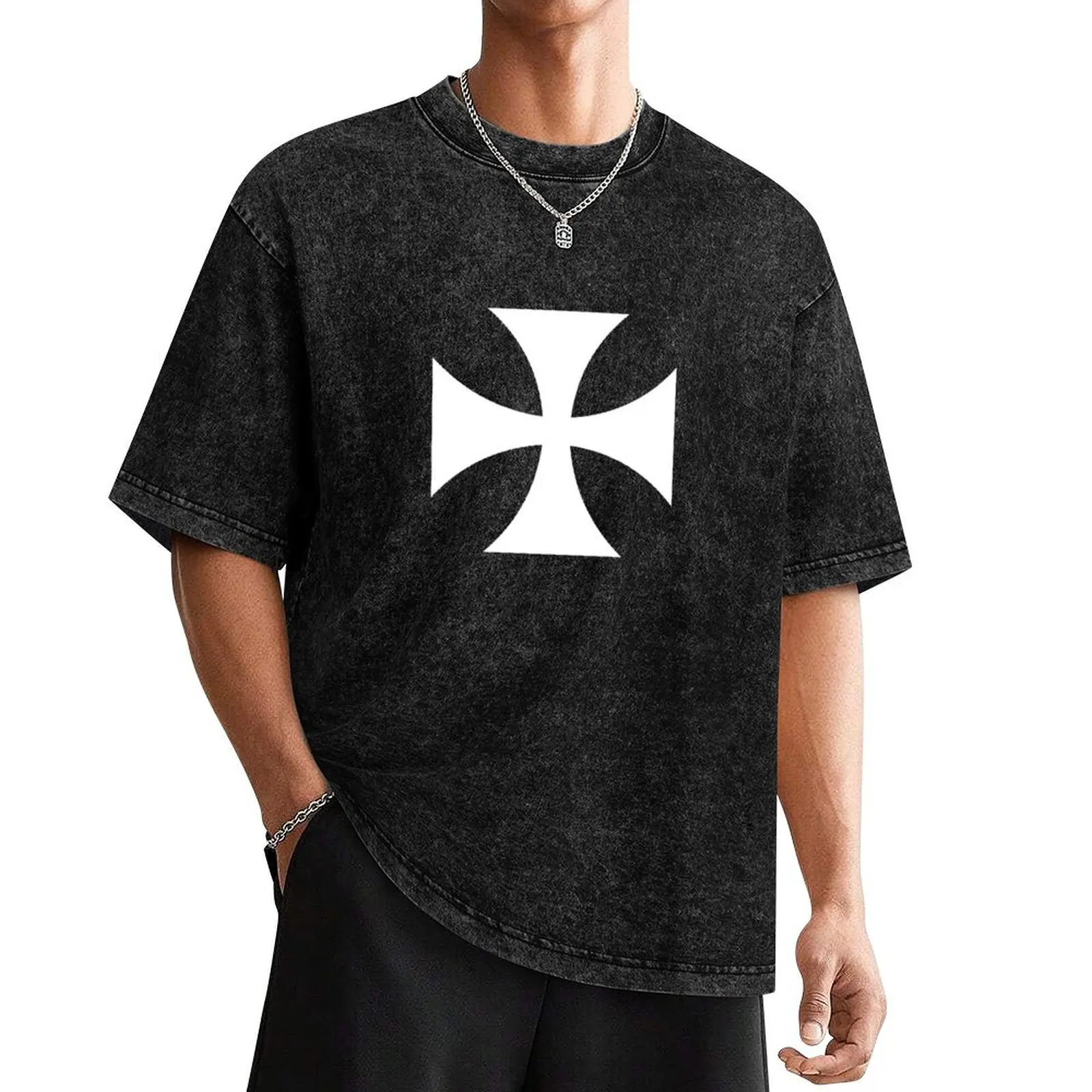 

Maltese Cross T-Shirt custom t shirt aesthetic clothes graphic t shirts oversized men t shirts