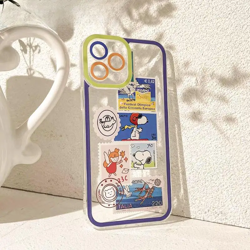 Cartoon S-Snoopy Phone Case for Realme C53 C55 C67 C63 C33 C30 C35 C51 C21Y C25Y C20 7i 8i 9i 9 10 12 Pro Plus 8 9 Pro 5G Cover