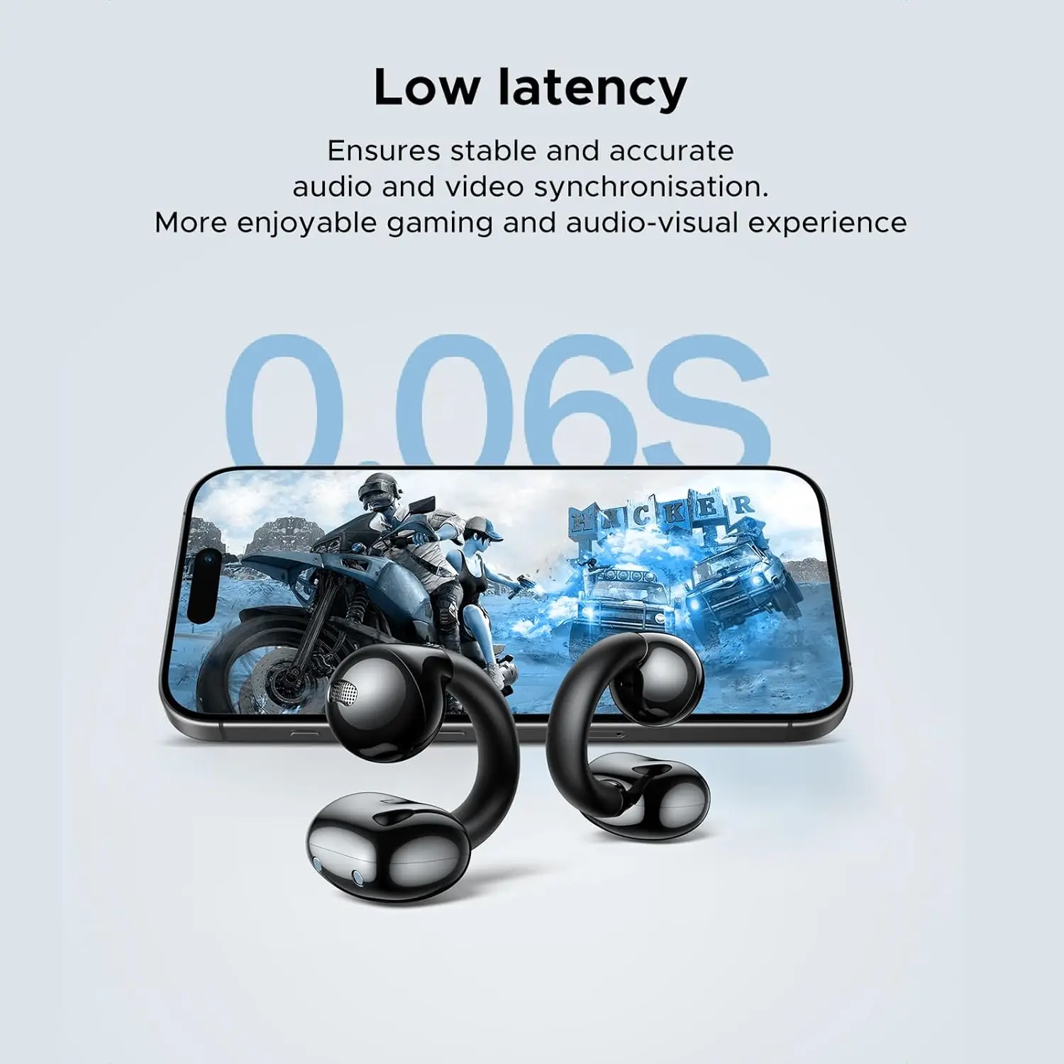 UGREEN Bluetooth 5.4 Wireless Earbuds, S3 Open Ear Clip-On ENC Noise Cancelling Headphones Hi-Fi Stereo Deep Bass Earphone - Image 6