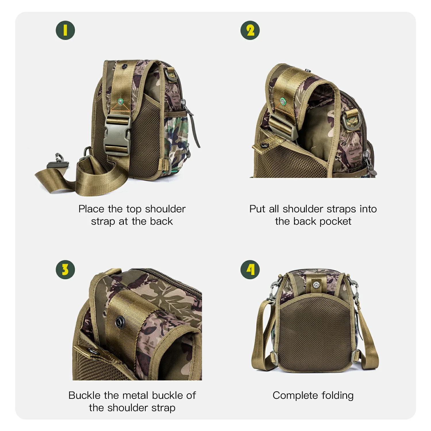 Volunteer Outdoor Tactical Camouflage Chest Bag Men Fashion Hiking Camping Fishing Hunting Shoulder Crossbody Bag Male 1612-05