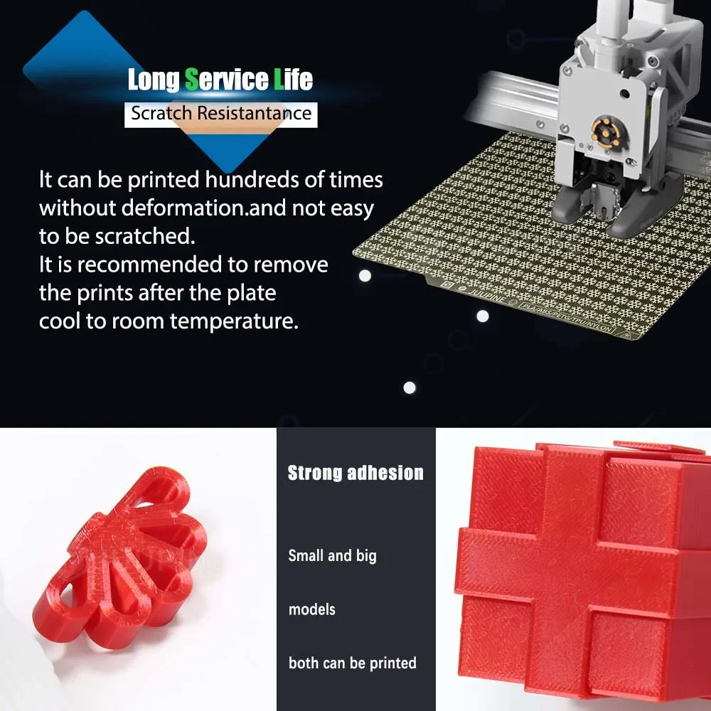 For Bambulab P1s Build Plate Bambulab X1c Accessories PEI Snowflake Vortex Honeycomb Pei Sheet 257x257 for Bambu Lab A1 Plate