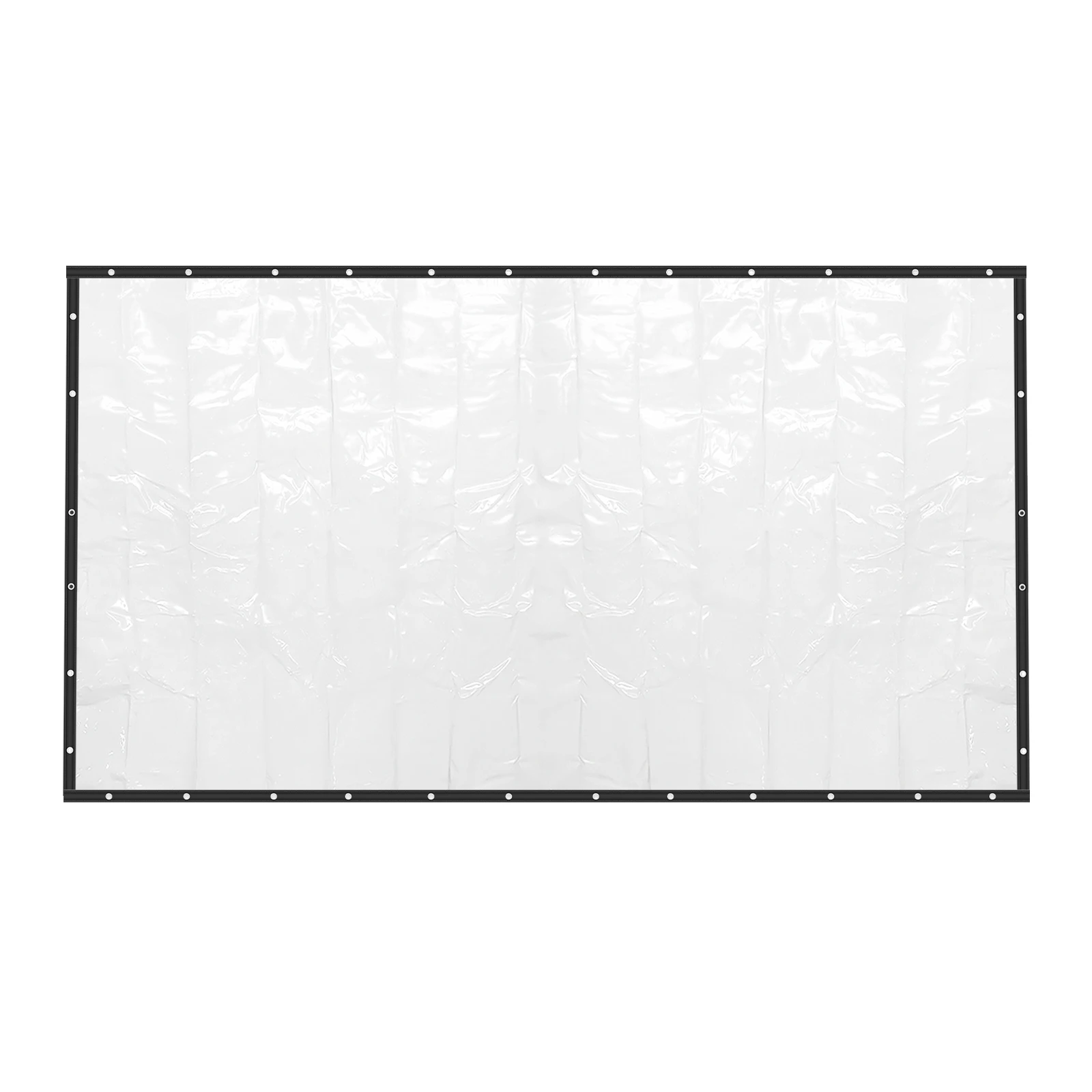 Transparent PVC Rainproof Tarpaulin 2.56m 0.5mm Thick Black 80cm Hydrostatic Pressure Clear Patio Waterproof Curtain High Light Transmittance Outdoor Weather Resistant Cover For Patio Porch Deck