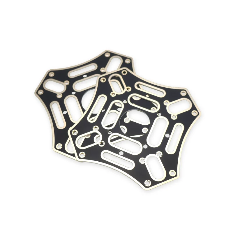 Calidad excelente 1 Uds DJI F450 placa central superior PCB tablero de marco principal, placa superior para reparación de cuadricópteros (negro)