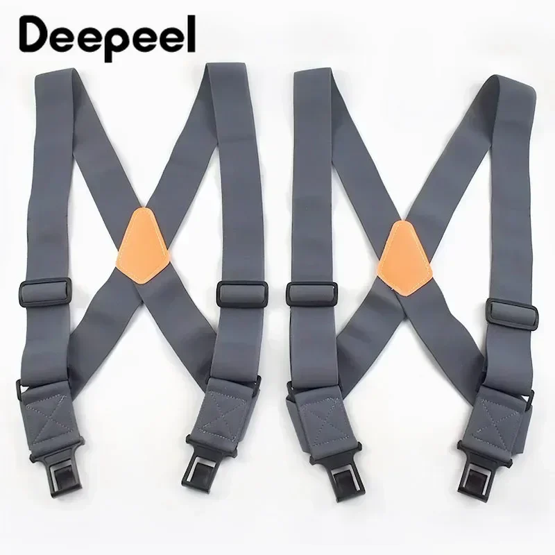 1Pc 5cm*120cm Adult Men\'s Elastic Wide Braces Mens Suspenders Adjustable X Type Strap Male Jockstrap Sport  Work Suspender