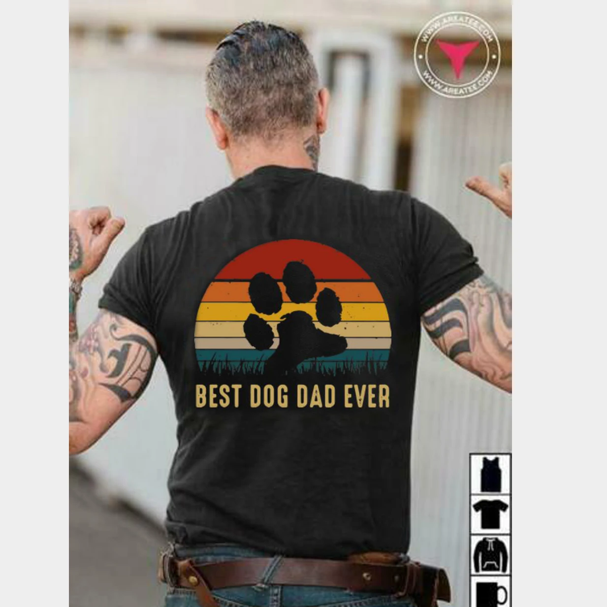 

Best Dog Dad Ever. Vintage Dog Lovers Gift T Shirt 100% Cotton Short Sleeve O-Neck Casual T-shirts Loose Top New Size S-3XL