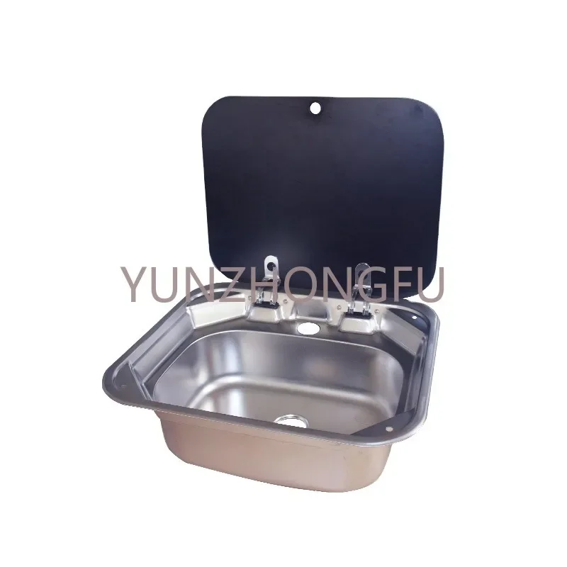 RV Caravan Camper Stainless Steel Square Hand Wash Basin Kitchen Sink with frauct