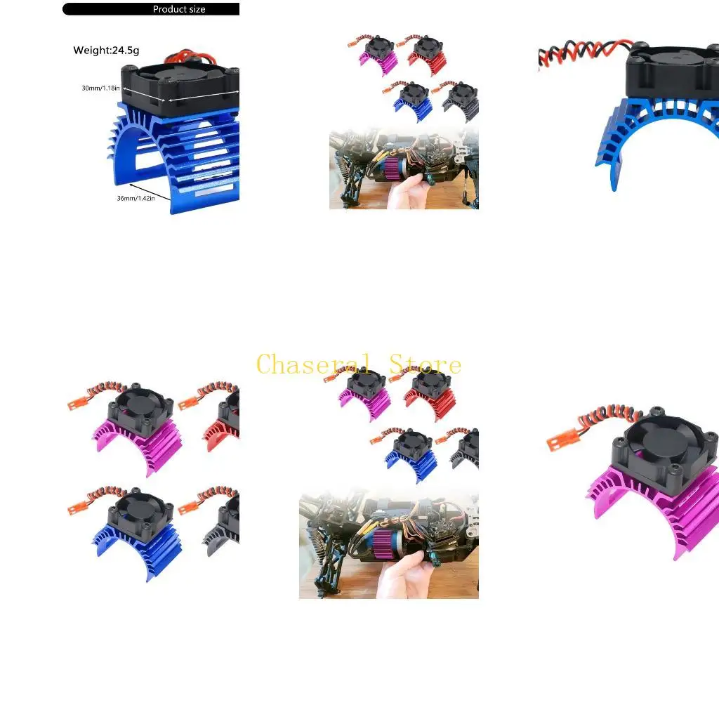 E7CE Remote Control 540 Motor Cooling Fan 36mm for Better Cooling Effect for Remote Control Car Update Accessory