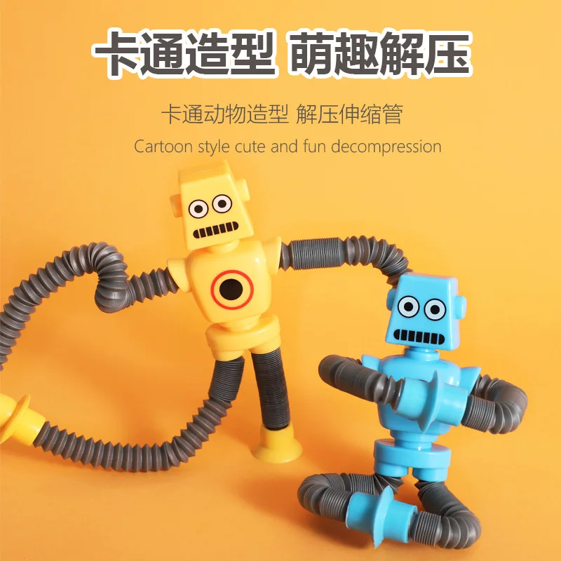 ของเล่นป๊อปทิวบ์ ของเล่นบีบแก้เครียด หุ่นยนต์ดูดติดผนังแบบยืดหดได้ ของเล่นเสริมพัฒนาการ ของเล่นสำหรับงานปาร์ตี้ ของขวัญสำหรับเด็กหญิงและเด็กชาย