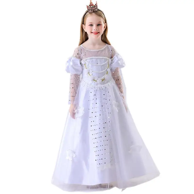 

Хэллоуин Белый костюм королевы Бал Par eup Детская королева Доктор Косплей Традиционная этническая женская одежда Faion