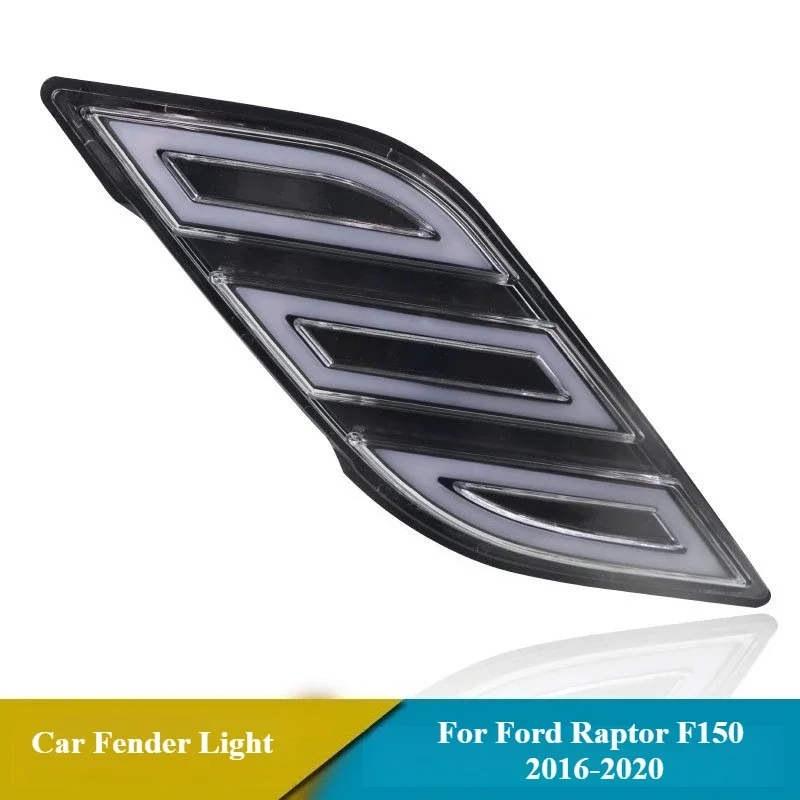 For Ford Raptor F150 F-150 2016-2020 Car Fender Light DRL Wheel Eyebrow Lights LED Daytime Running Light Dynamic Turn Signal detail image 5