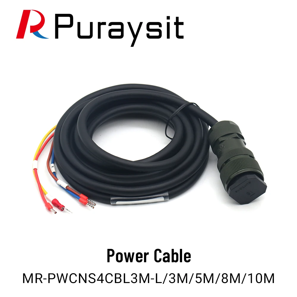 

High Power Servo Motor Power Cable MR-PWCNS4CBL3M-LMR-PWCNS4CBL5M-L MR-PWCNS4CBL10M-L for Mitsubishi J3 JE J4 Serial