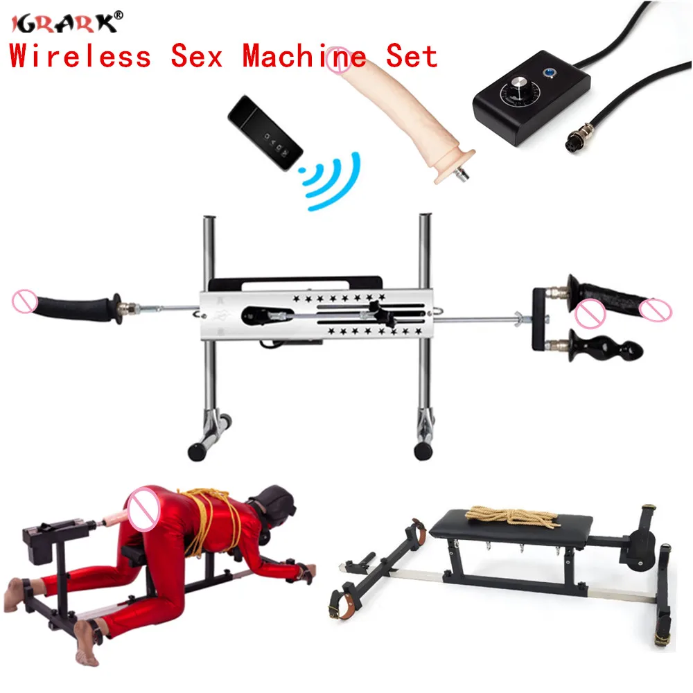 Wireless Vibrator with BDSM Bondage Frame Set Sex Machine Furniture Erotic Sextoys Toys for Couples Women Men Masturbation 18+