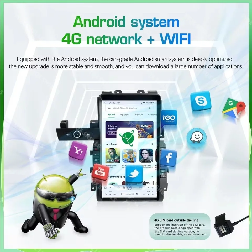 

Vertical Screen Android Player Upgrade Head Unit For Nissan GT-R GTR 2009 2010 2011 2012 2013 2014 2015 2016 GPS Radio Receiver