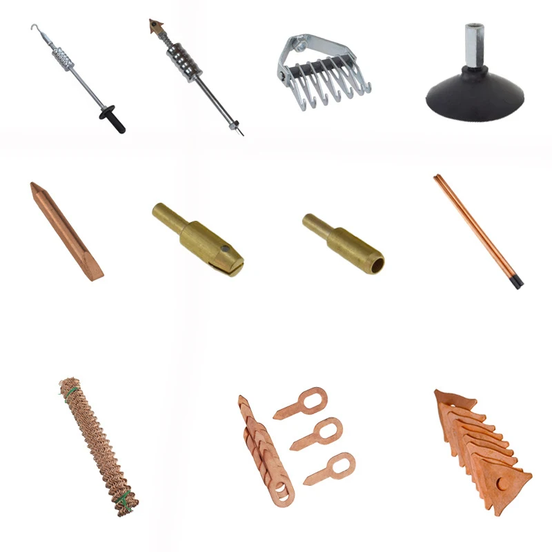 

Automobile sheet metal repair and shaping machine, meson machine, sheet metal puller, pit treatment