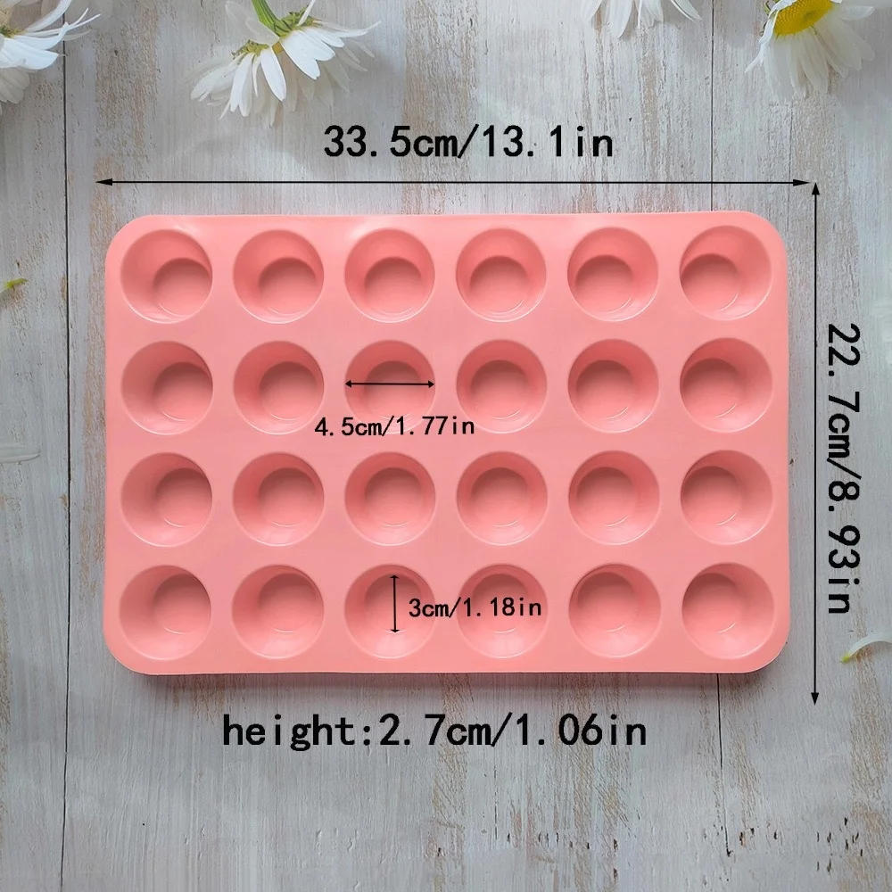 Mini Muffin Pans, Non-Stick Food Grade Cake Baking Pans, 24-Hole Pudding Molds, Oven Aids, Baking Tools, Kitchen Gadgets