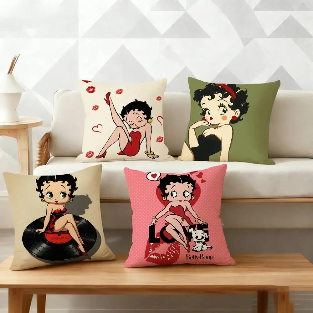 

Pretty Cartoon B-Betty B-boop Pillow Case Cushion Cover Throw Pillow Case For Car Sofa