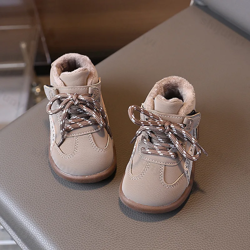 الأطفال أحذية قطنية غير رسمية 2025 الخريف الشتاء جديد بنين بنات أحذية رياضية الرجعية الاطفال عدم الانزلاق عالية الجودة الدافئة طفل أحذية رياضية