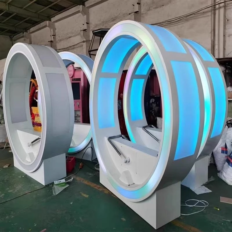 Color Hand Crank Power Generation Bicycle Fountain, Internet Celebrity Check-in Interactive Outdoor Rowing Fitness Equipment
