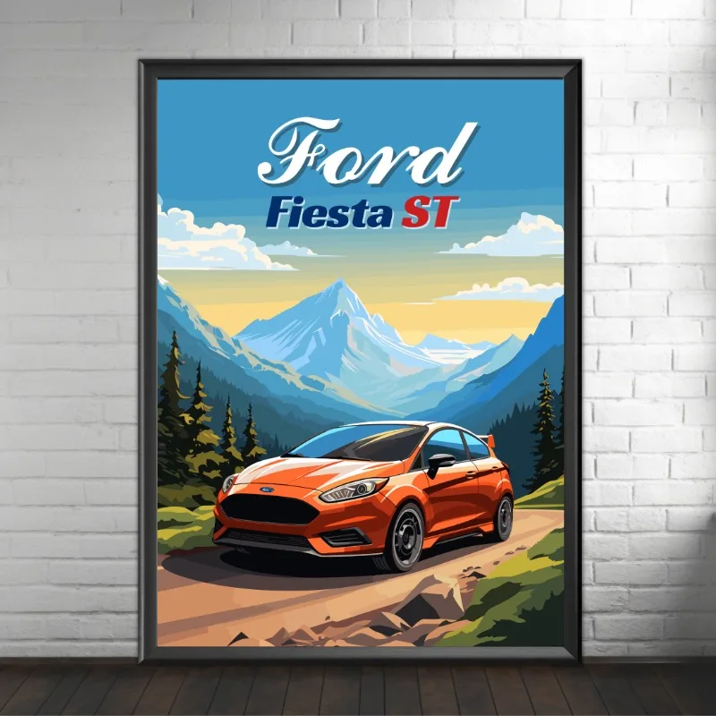 Luxury Car Ford Mustang Ford GT Poster Sports Car Canvas Painting Super Car Wall Art Print Picture for Living Room Home Decor