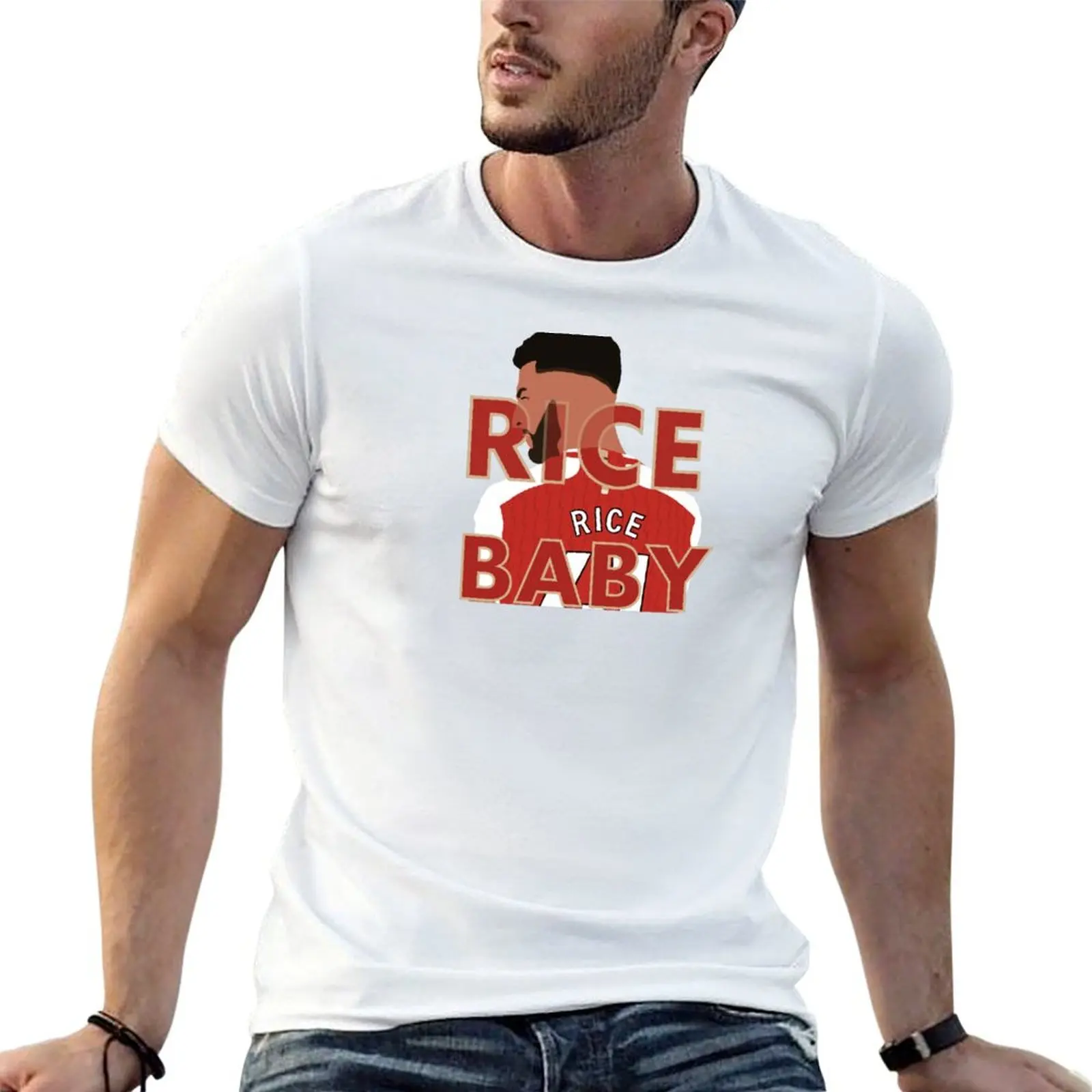 Rice Rice Baby - Declan 41 AFC Gunners Gooners Football T-shirt sports fans cute tops mens white t shirts
