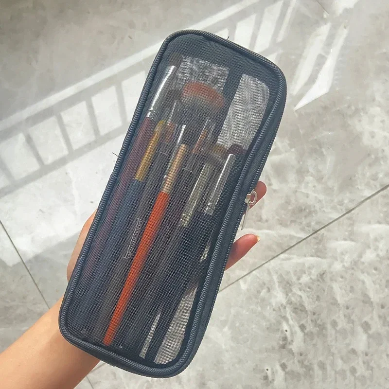 

Makeup Brush Travel Case Cosmetic Toiletry Bag Organizer for Men Women Beauty Tools Mesh Kit Pouch Wash Storage Accessories