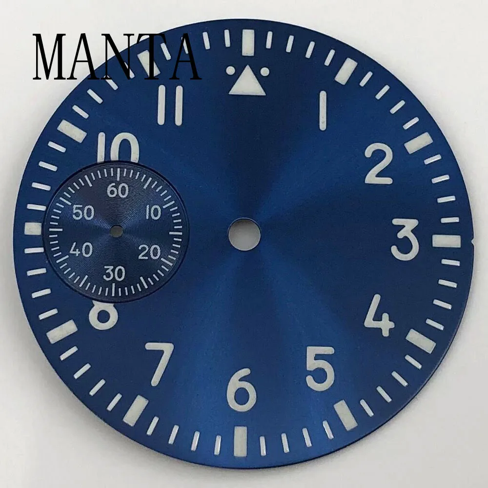 MANTA 37mm Sterile Black Blue Green White Dial Luminous Fit ETA6497 Seagull ST3600 Movement Watch Parts