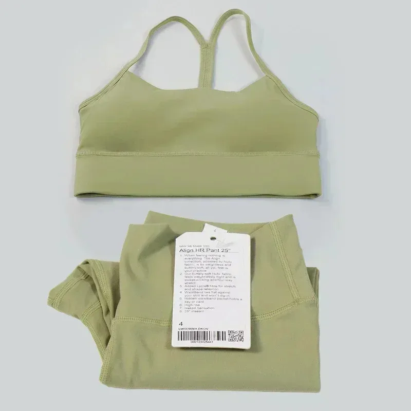 2 Pieces Yoga Set Women Sportswear Gym Top Y-shape Bra Fitness High Waist Leggings Workout Clothes Tracksuits