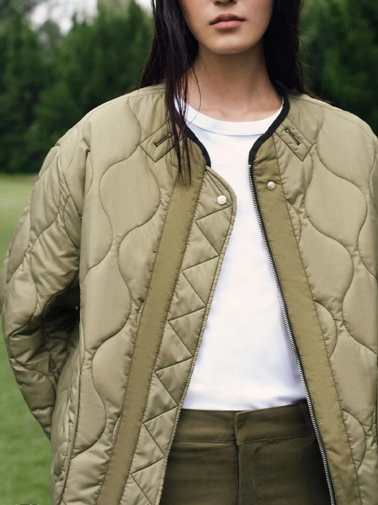 

Новое поступление осени и зимы в европейском и американском стиле 2025 года, женская одежда для поездок на работу, универсальная двусторонняя хлопковая куртка