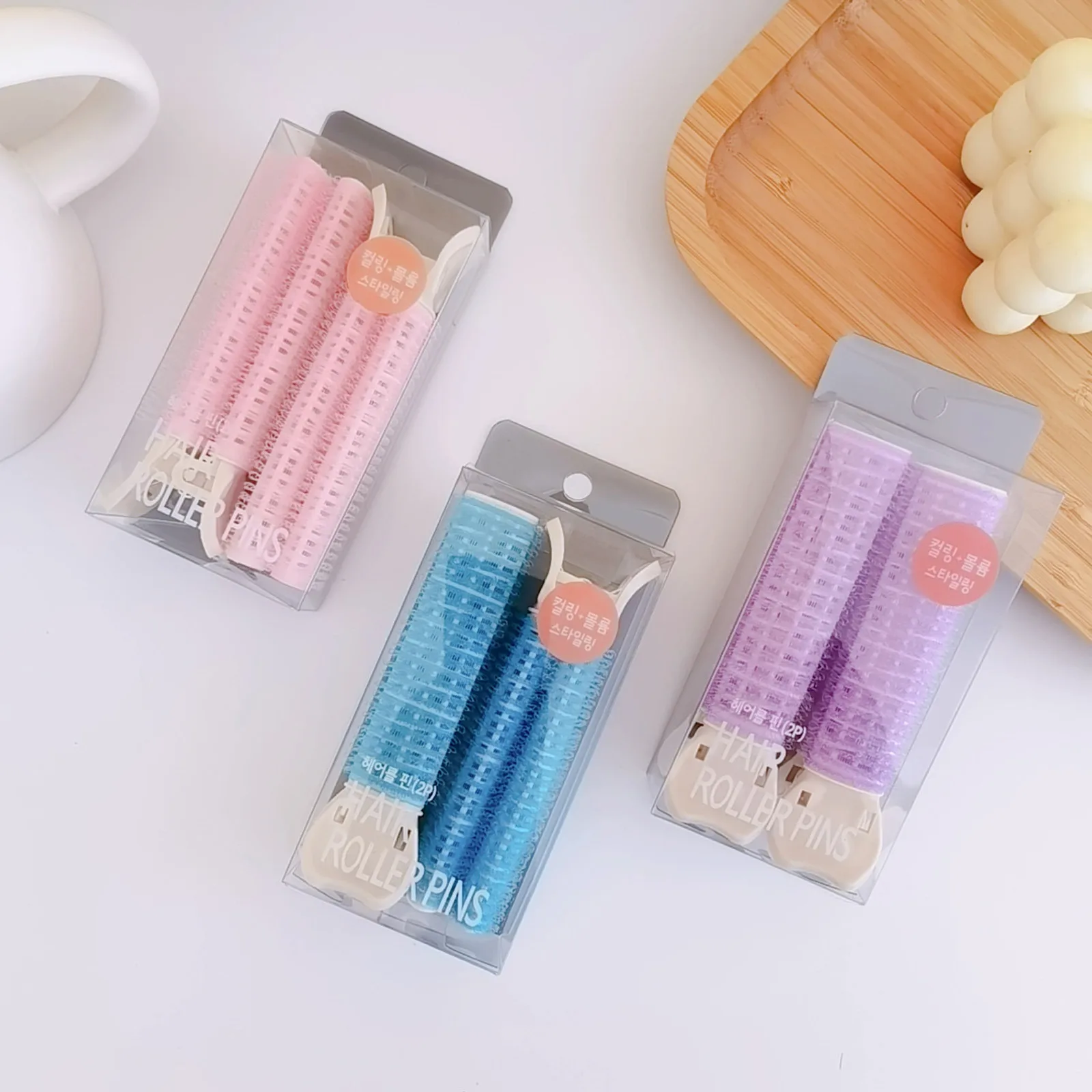 Jepit Rambut Berbulu Alami Rambut Keriting Plastik Akar Rambut Klip Berbulu Poni Jepit Rambut Aksesori Rambut Pin Rambut Biru Ungu