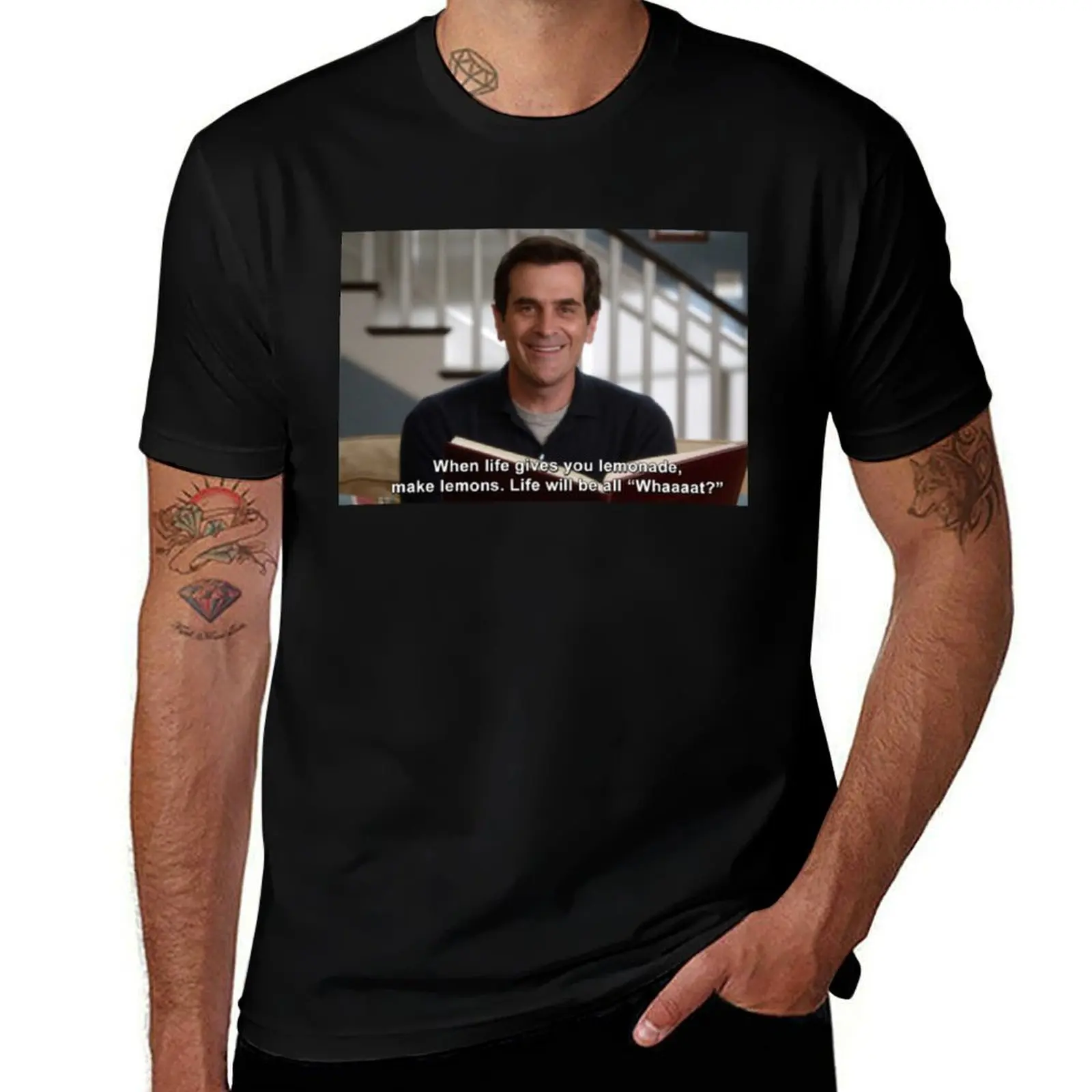 Phil Dunphy Modern Family funny Quote T-Shirt Retro Style Print Casual Top T-Shirt