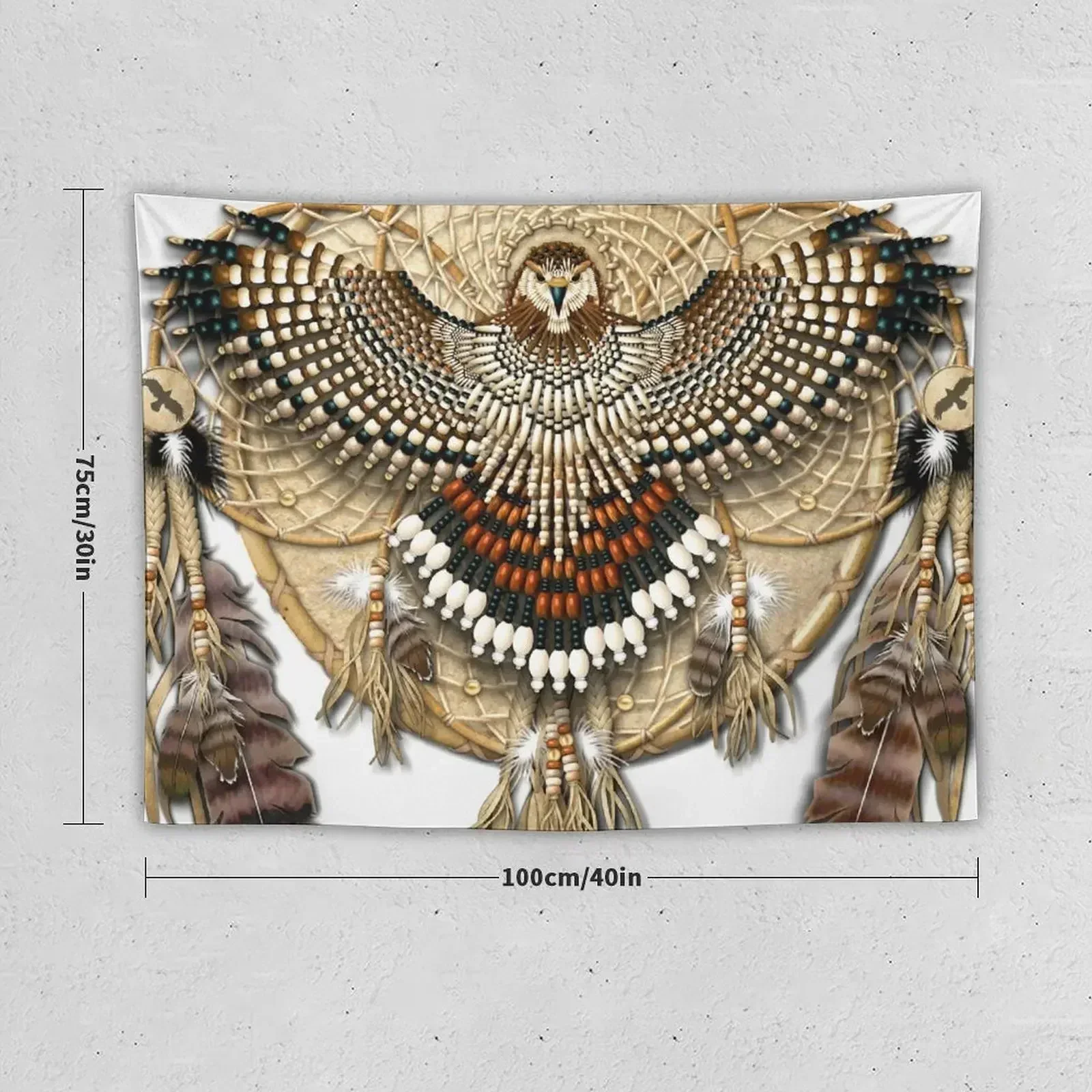 Red-Tail Hawk Dreamcatcher Mandala Tapestry Home Decorations Room Decoration Accessories Room Decor Cute Tapestry